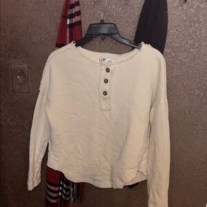 LIV Outdoor Women's Henley Top Long Sleeve Hiking Size Small  Boho